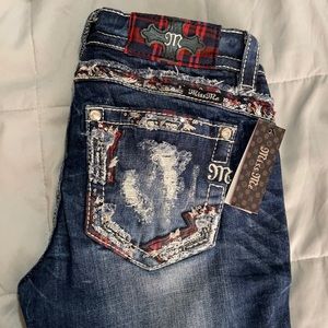 Miss me dark wash boot cut jeans size 28/34